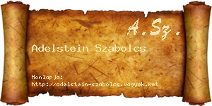 Adelstein Szabolcs névjegykártya